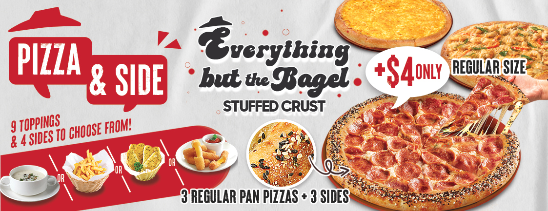 Pizza & Side – Regular 3 + 3 Deal
